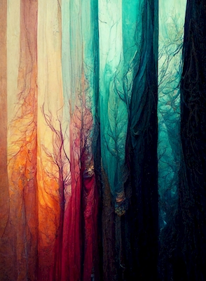 Kleurrijk bos