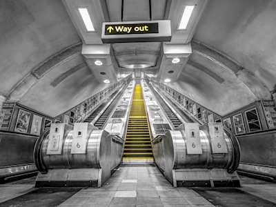 Escaleras mecánicas del metro