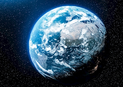 Erde Planet im Weltall