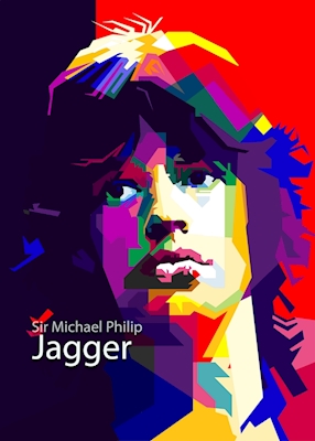 Mick Jagger Pop Art WPAP