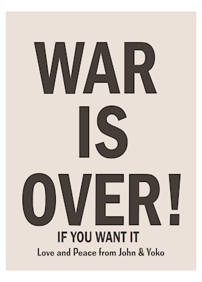 Oorlog is voorbij Poster
