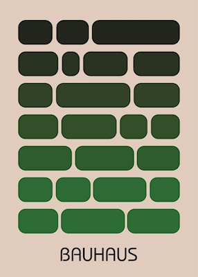 Bauhaus grønn plakat