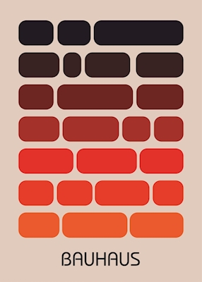 Rotes Bauhaus-Plakat