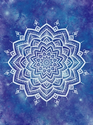 Mandala Blå Abstrakt 
