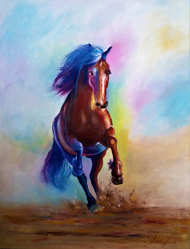 Horse Gallop Poster Von Jozsef Lodi Printler