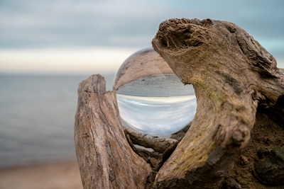 Baltic Sea in glass sphere