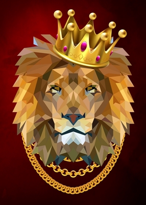 Lion Gangsta Goldener Kronenkönig