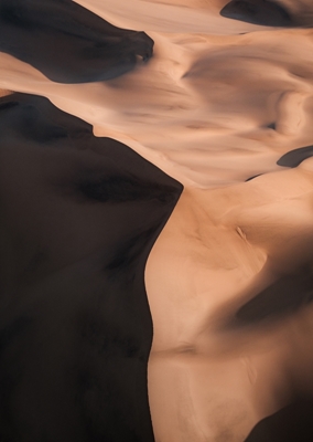 Dune in the desert from above