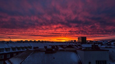 Winterliche Dächer in Malmö