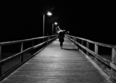 Alone on the pier