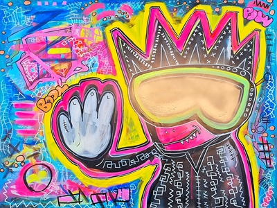 "Mr. Cool Type" farverig kunst