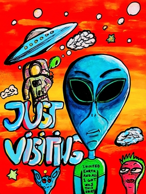 Alien Space Pop Art Funny