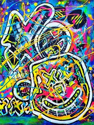 Kolorowy abstrakcyjny pop-art