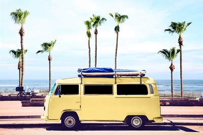 Surfer's Yellow Van