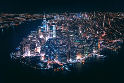 La ciudad de Nueva York por la noche 