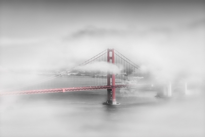 Golden Gate-bron im Nebel