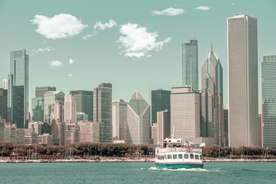 Vintage panorama CHICAGA 