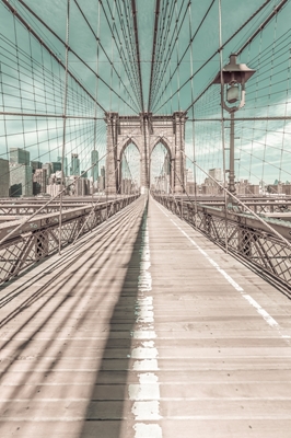 Ponte di Brooklyn di New York d'epoca