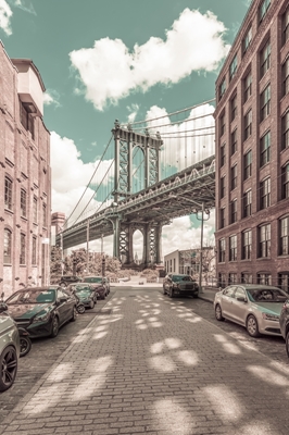 Vintage newyorský most Manhattan