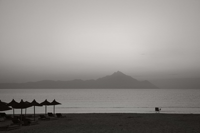Küste mit Blick auf Berg Atos