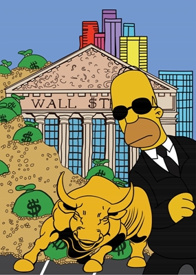 Plakat Homera z Wall Street
