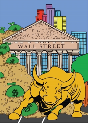 Wallstreet Bull Poster