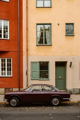 Retro samochód w Sztokholmie