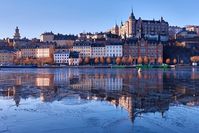 Ice reflections of Stockholm