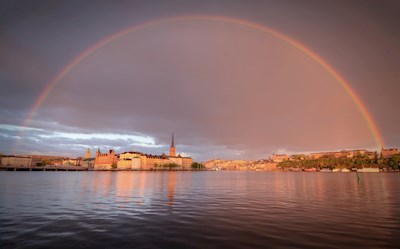 Regnbue over Stockholm