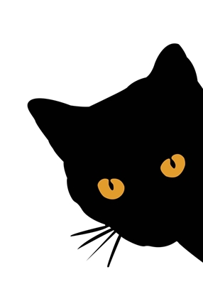 Plakat med sort kat