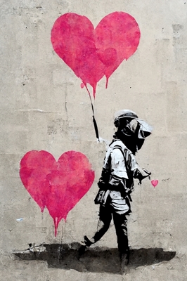 Trzymaj się miłości x Banksy