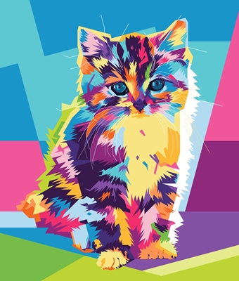 WPAP Cat Arte Pop