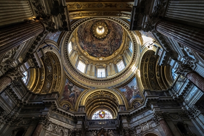 Baroque church in Rome, Italy