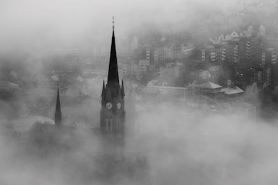 Église Sundsvall noir et blanc