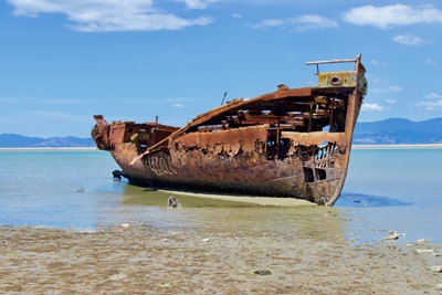 Shipwreck in New Zealand