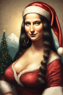 Kostým Mona Lisa Santa Claus Pin-up
