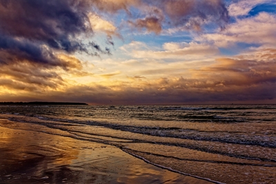 Pôr-do-sol no Mar Báltico