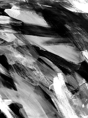 Abstrakt konstverk Gråskala #1