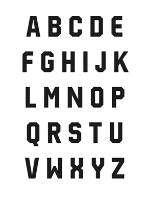  Alfabeto tipografico #2