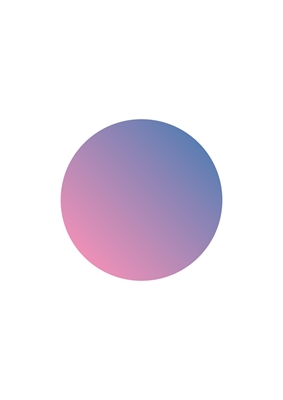 Gradient różowo-niebieski okrąg