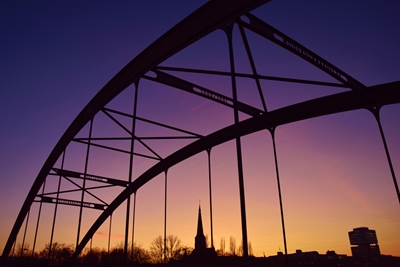 Sonnenuntergang Brücke Berlin