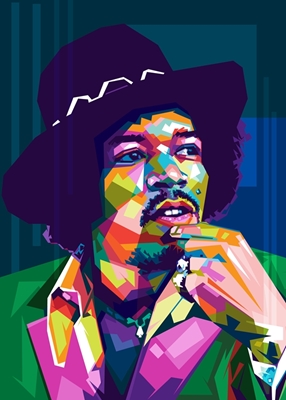 Popkonst i Jimi Hendrix-stil