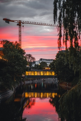 Wschód słońca w Berlinie