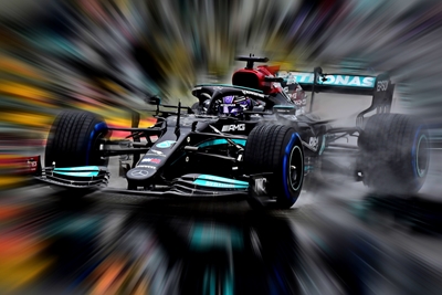 Lewis Hamilton - rain tyres
