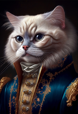 Aristokrat katteportræt 