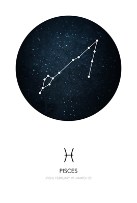 Constellation Pisces posters & prints by Elisabeth Sjöberg - Printler