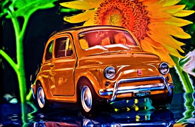 Surrealistiskt: Fiat 500