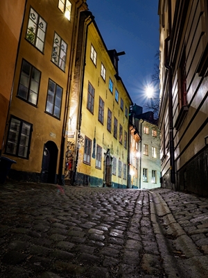 En natt i Gamla stan i Stockholm