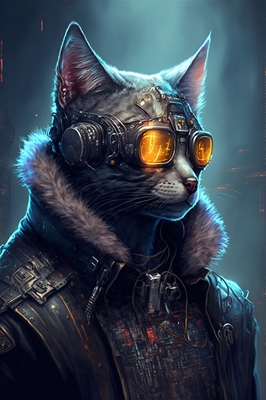 Cyberpunk katt 