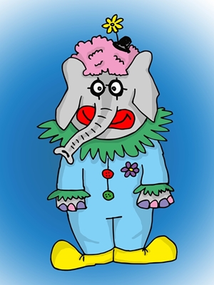 Elephant-clown